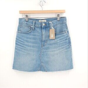 Madewell Rigid Denim A-Line Mini Skirt Sz 27 NWT